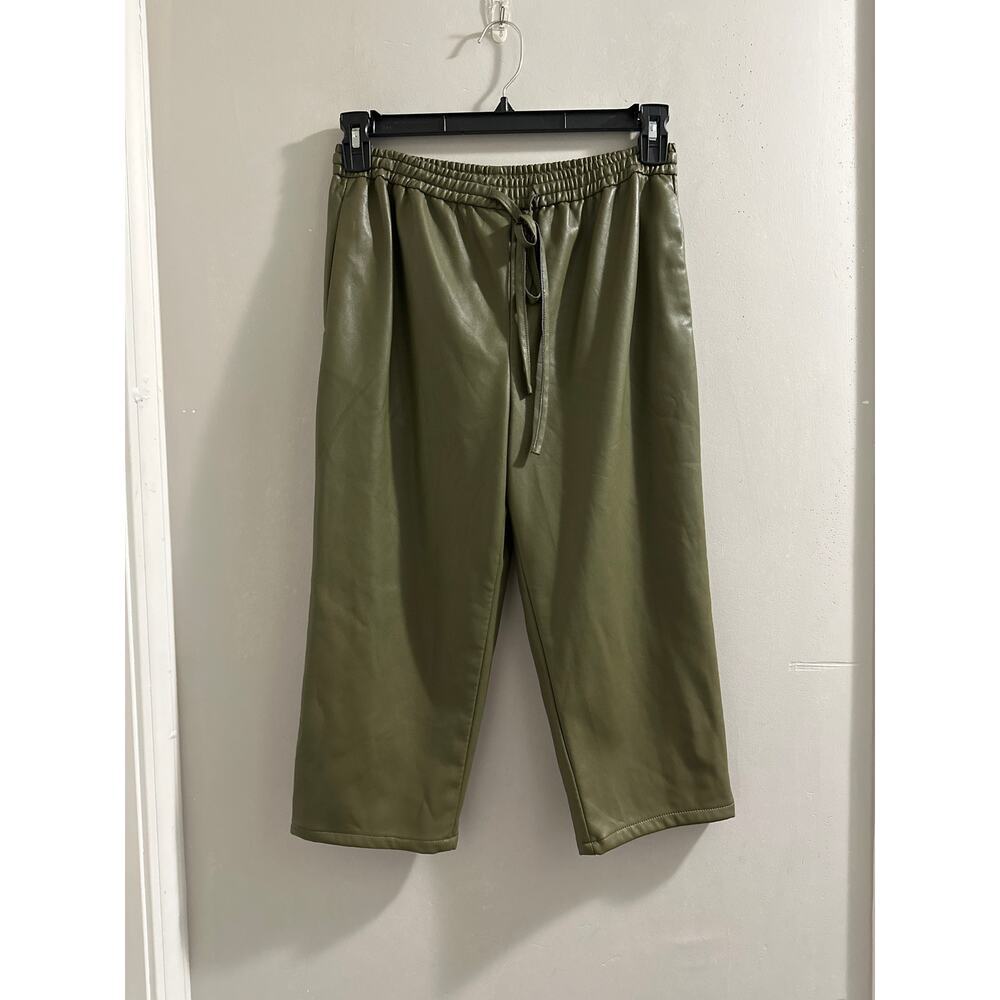 🔴Natori Faux leather crop pant size Small from RTR
